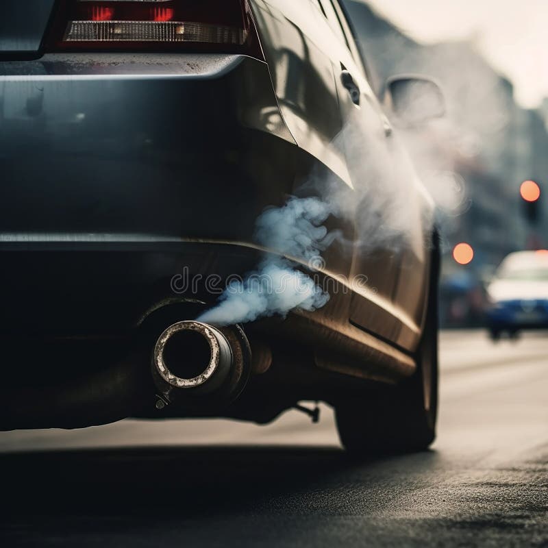 The Exhaust Pipe of the Automobile that Emits Carbon Dioxide As a ...