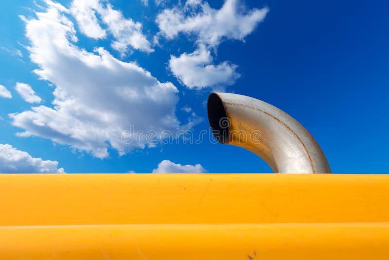 Exhaust Pipe on Blue Sky