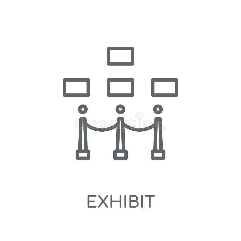 Exhibit linear icon. Modern outline Exhibit logo concept on whit stock illustration