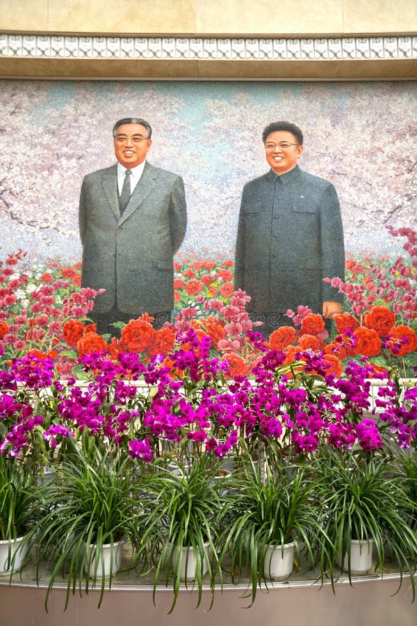 Exhibition of Flowers in Pyongyang. DPRK North Korea Editorial Stock