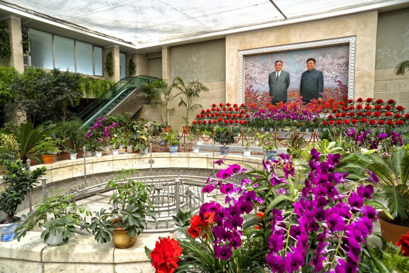 Exhibition of Flowers in Pyongyang. DPRK North Korea Editorial Image