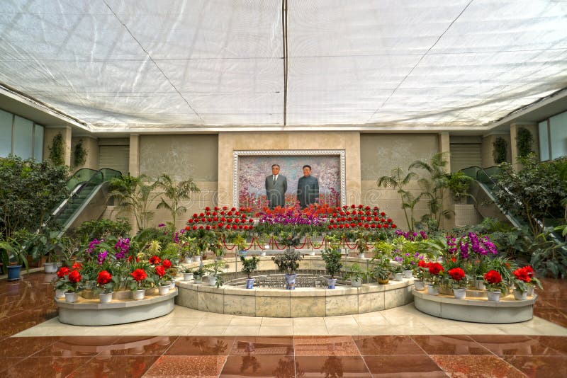 Exhibition of Flowers in Pyongyang. DPRK North Korea Editorial Stock