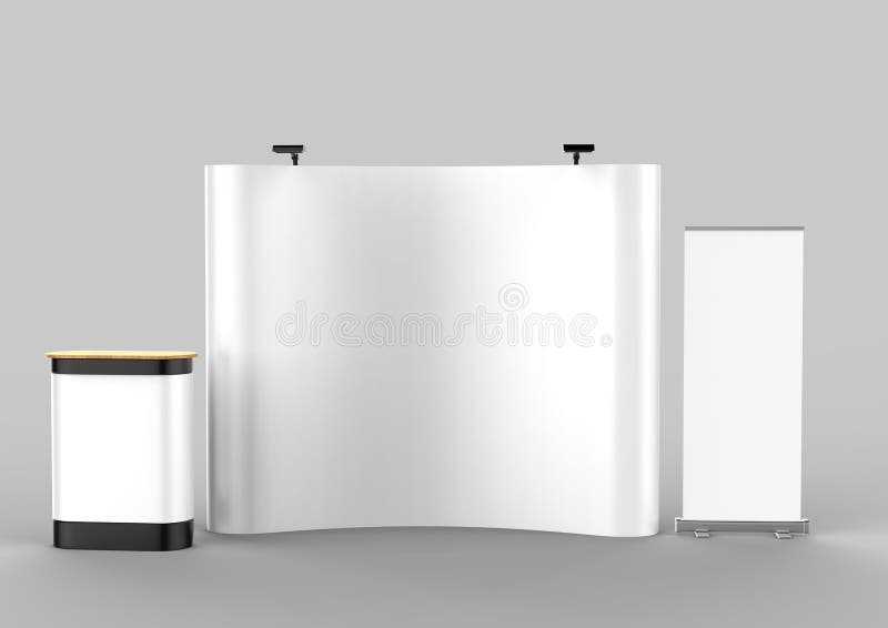 Exhibition Tension Fabric Display Banner Stand Backdrop for trade show advertising stand with LED OR Halogen Light with standees a