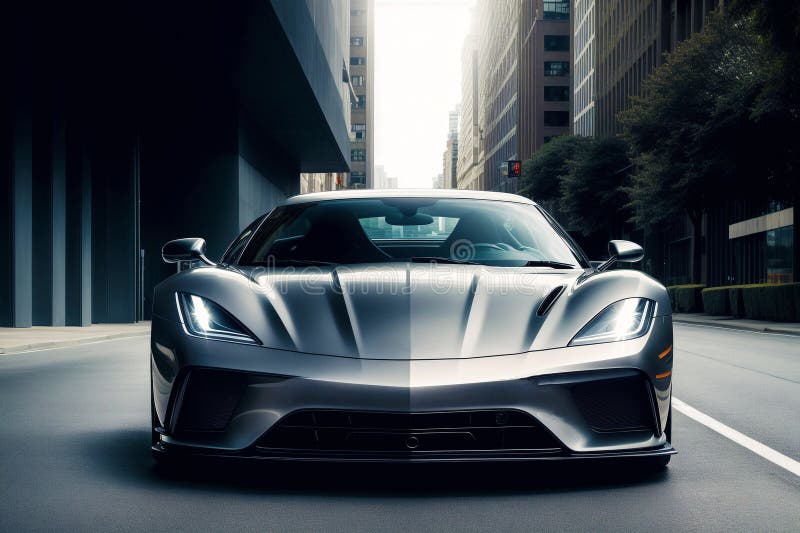 The Exhilarating World of Sports Cars. Exploring the Limits of Sports Car Engineering. Generative AI stock illustration