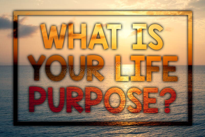 Writing note showing What Is Your Life Purpose Question. Business photo showcasing Personal Determination Aims Achieve Goal Sunset blue beach cloudy sky ideas message thoughts feelings. Writing note showing What Is Your Life Purpose Question. Business photo showcasing Personal Determination Aims Achieve Goal Sunset blue beach cloudy sky ideas message thoughts feelings