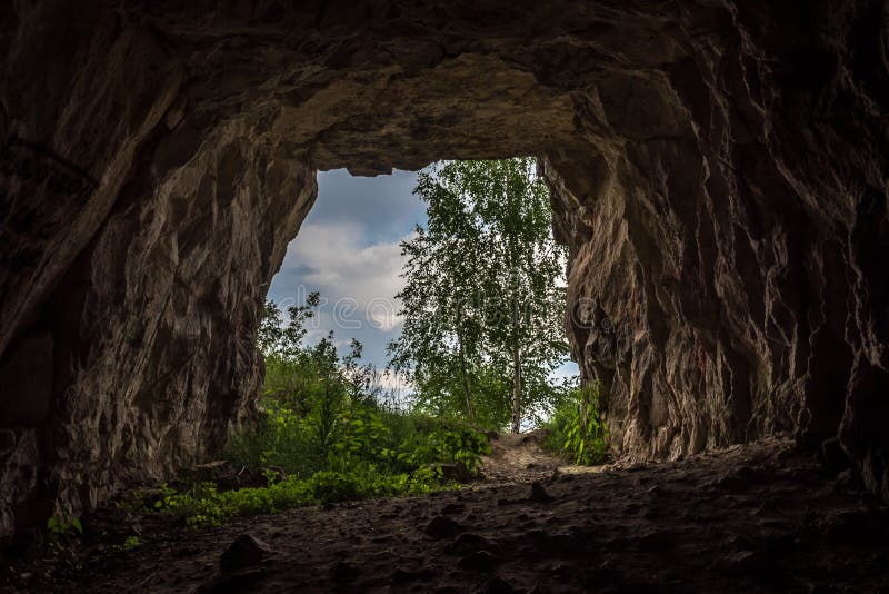 The exit of the cave stock image. Image of opening, emergence 105165157