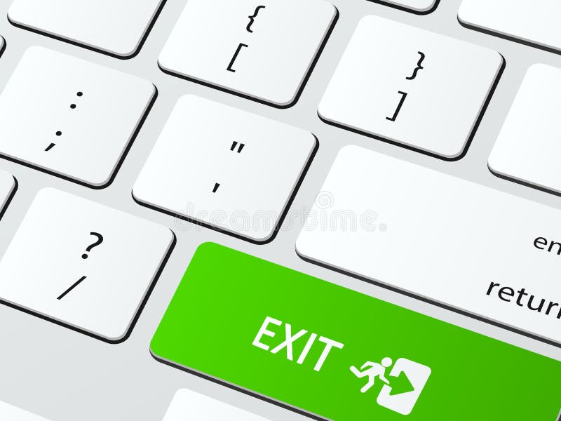 Exit vector illustration