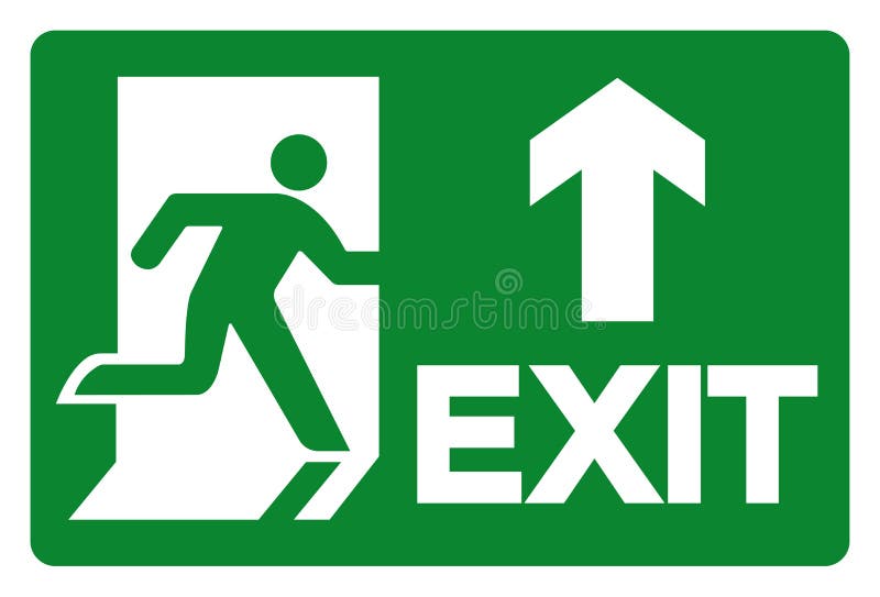 Exit Symbol Sign, Vector Illustration, Isolate on White Background ...