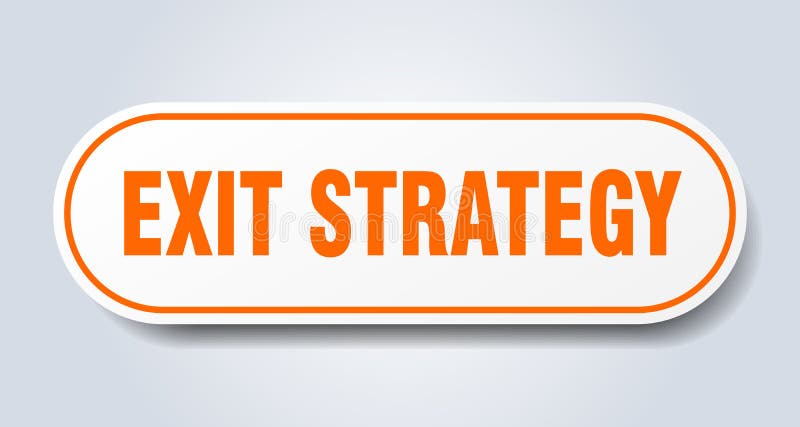 Exitstrategiskt dekal stock illustrationer