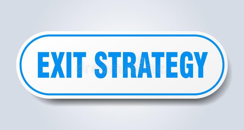 Exitstrategiskt dekal. royaltyfri illustrationer