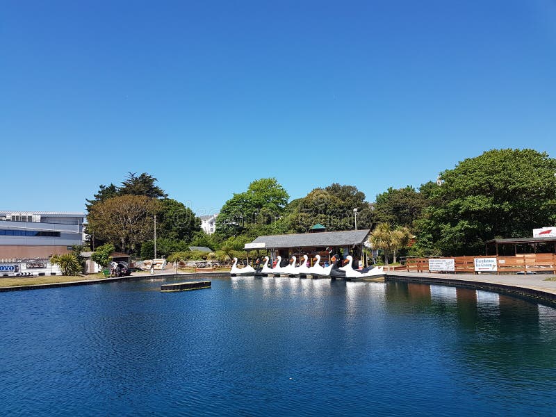 Exmouth Boating Lake editorial stock image. Image of lake 93875739