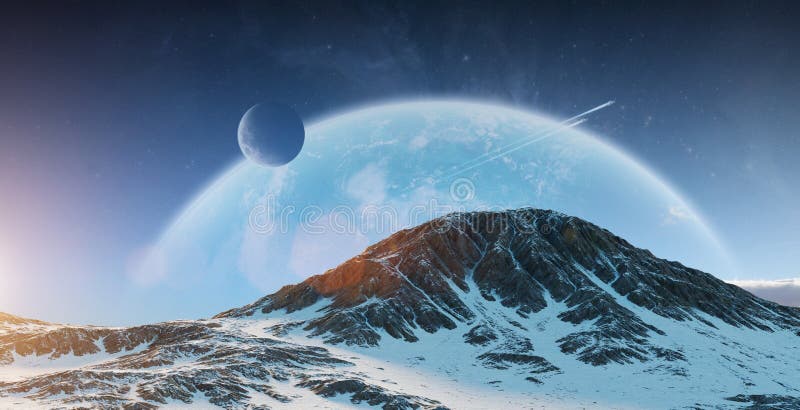 Exoplanets in space 3D rendering elements of this image furnished by NASA royalty free illustration Exoplanets in space 3D rendering elements of this image furnished by NASA royalty free illustration