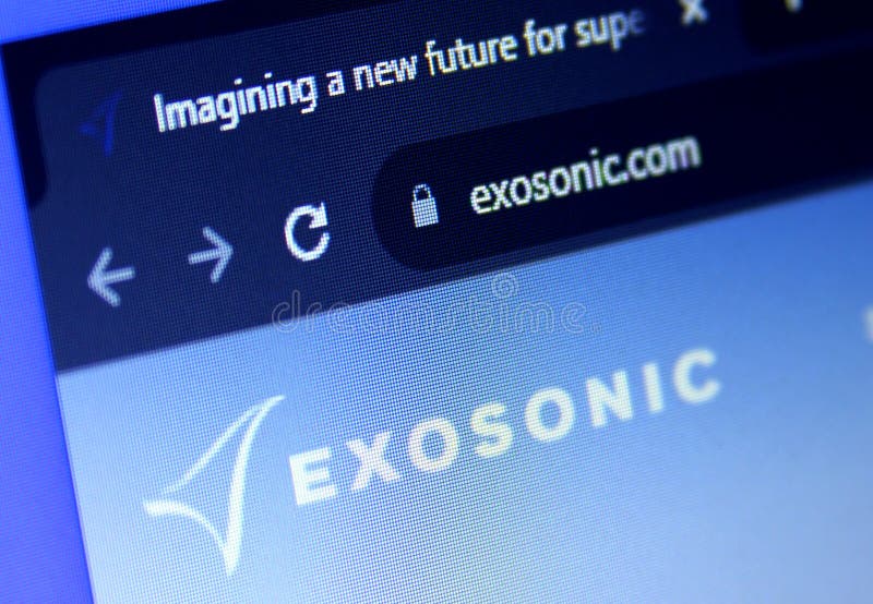 Exosonic company logo. Exosonic, Inc is an American startup company designing a supersonic transport aircraft