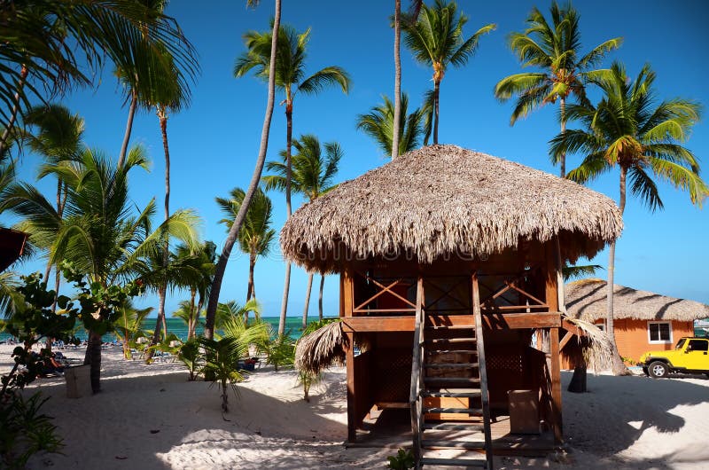 Exotic Caribbean Beach in Dominican Republic, Punta Cana. Exotic Caribbean Beach in Dominican Republic, Punta Cana