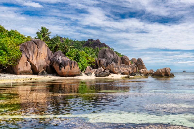 Anse Source D`Argent Beach, La Digue Island, Seychelles Stock Image ...