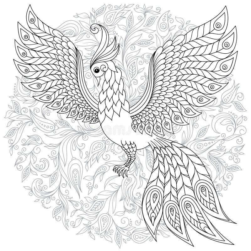 Download Firebird For Anti Stress Coloring Page With High Details ...