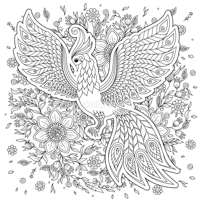 Download Firebird For Anti Stress Coloring Page With High Details ...