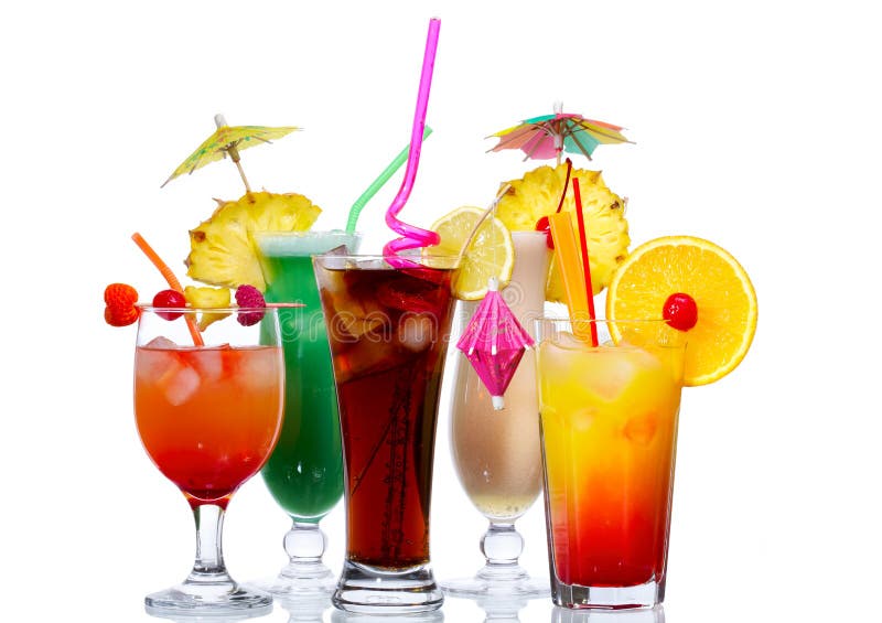 Exotic Cocktails royalty free stock photos