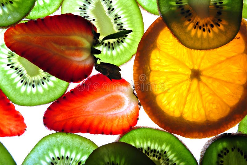 Exotic fruits background