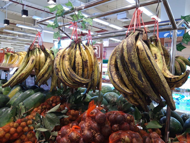 Exotic Fruits Grocery in Supermarket Stock Image Image of city