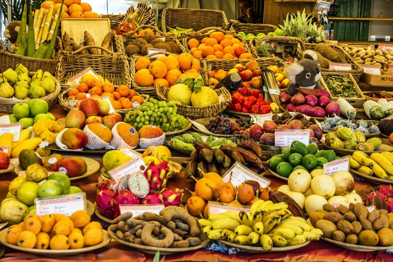 Exotic Asian Tropical Thai Fruits on the Market Stock Photo Image of