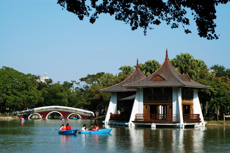 The exotic Hu Xin Pavilion
