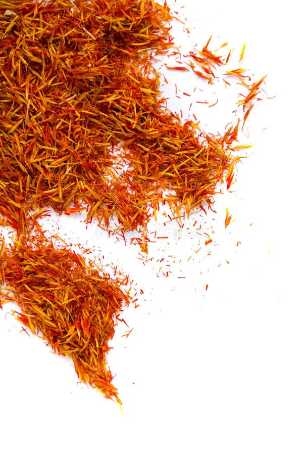 Exotic Red Hot Spice, Saffron for Coloring Food. Background. Isolated
