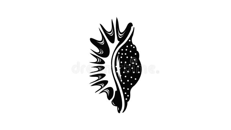 Exotic shell icon animation royalty free illustration