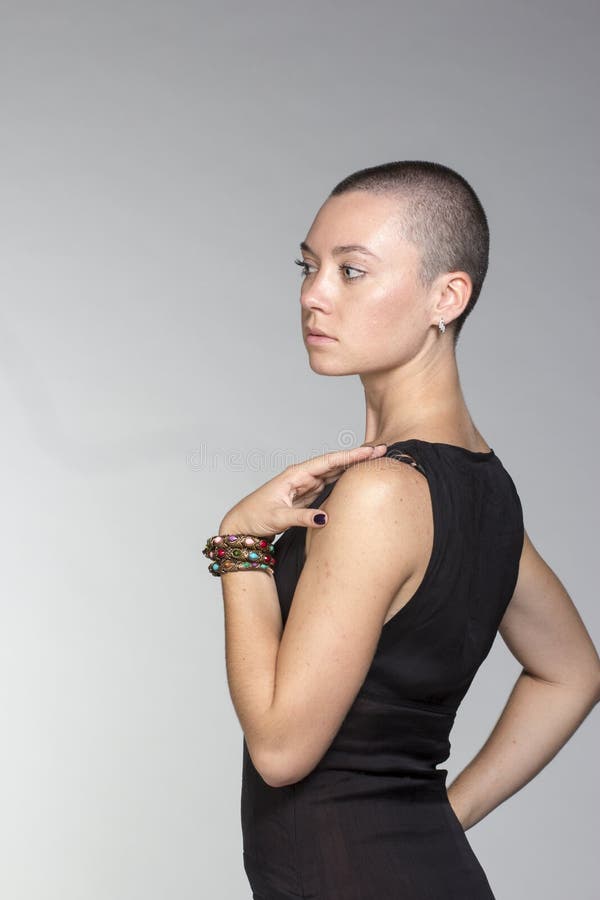 Exotic Woman With Short Hair Stock Image Image Of Dress Glamour 33381069