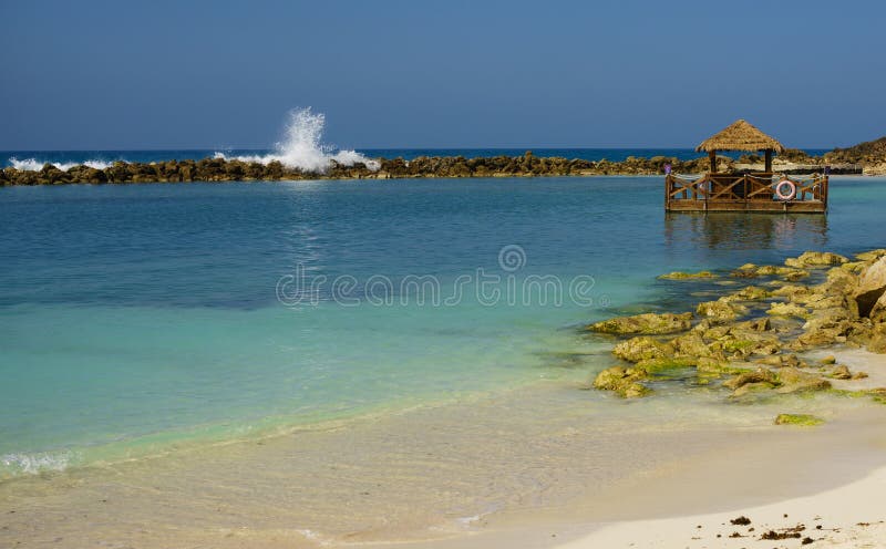 Exotisch wild tropisch strand, Labadee-Eiland, Haïti stock foto Exotisch wild tropisch strand, Labadee-Eiland, Haïti stock foto
