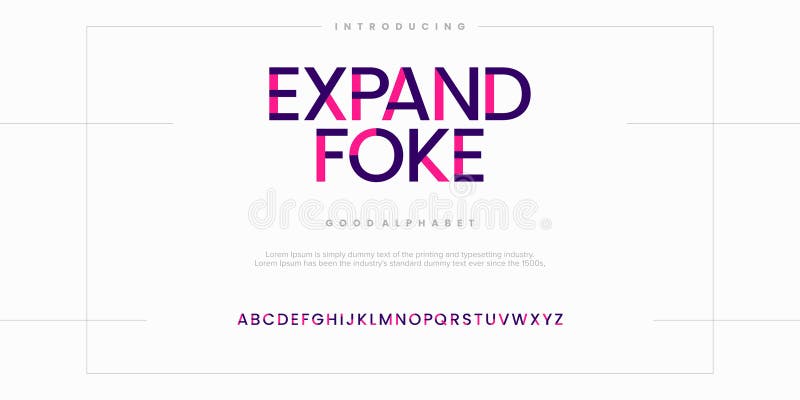 Expand Foke Modern minimal abstract alphabet fonts vector illustration stock illustration