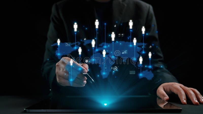 Expanding Opportunities People Networking for Business Success UUID royalty free stock image