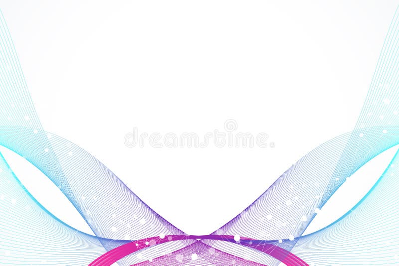 Expansion of life. Colorful explosion background with connected line and dots, wave flow. Visualization Quantum royalty free stock photography