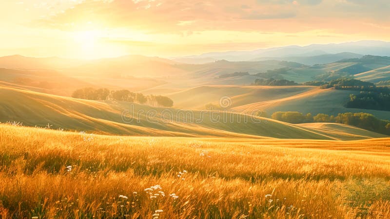 Nature Beauty Unveiled Calm Summer royalty free illustration