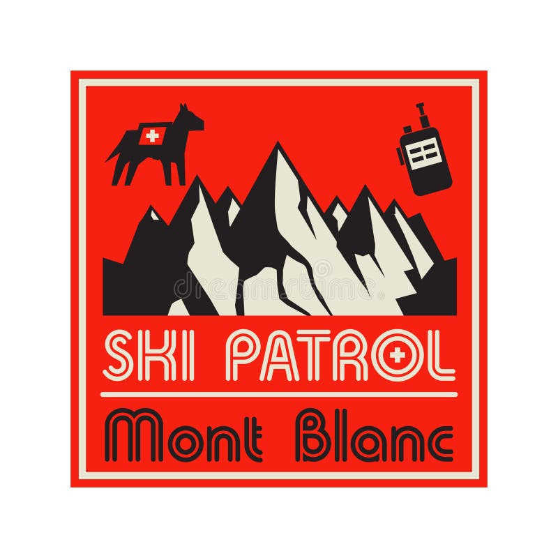 Expedition im Freien Ski Patrol des Abenteuers stock abbildung Expedition im Freien Ski Patrol des Abenteuers stock abbildung