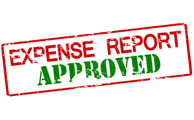 Expense Report Approved Stamp Submit Enter Costs Reimbursement Stock