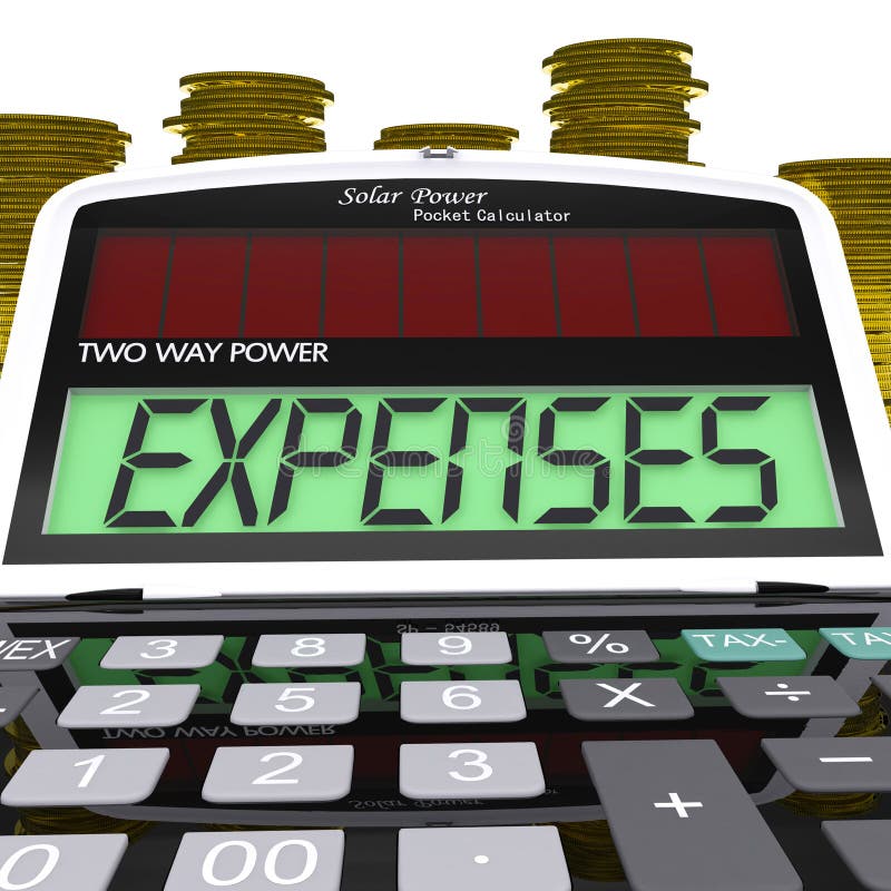 Expenses Calculator Shows Business Expenditure