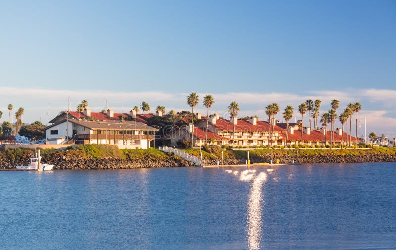 Expensive Homes and Boats Ventura Stock Photo Image of jetties, dusk