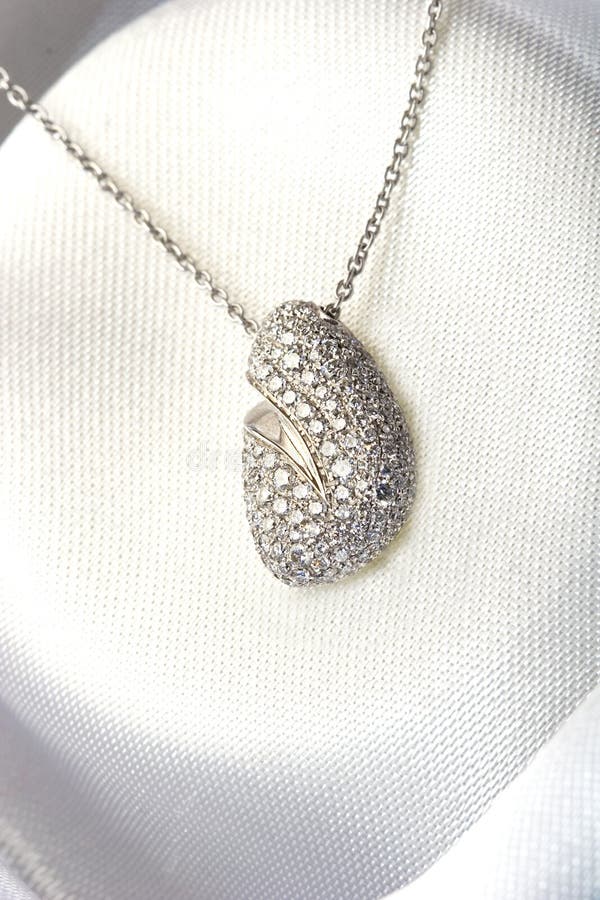 Expensive jewelry pave diamond necklace white gold