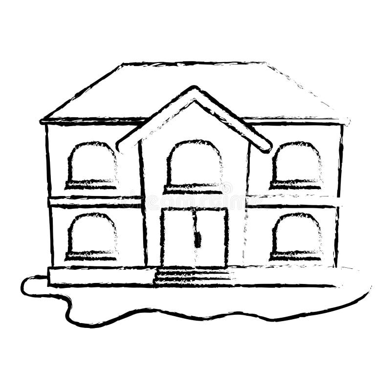 Expensive House On Blueprints Stock Illustration Illustration of home