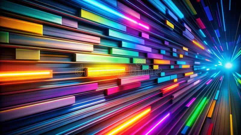 Dynamic Colorful Loading Bars A Visually Stunning Abstract Animation Perfect for Website or App Loading Screens vector illustration