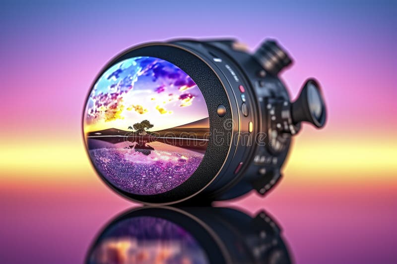 Experience the Future of Photography with AI Camera Artwork. Vibrant 