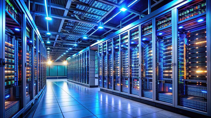 Modern Data Center Infrastructure Expert Support for Seamless Operations and Enhanced Business Value royalty free illustration