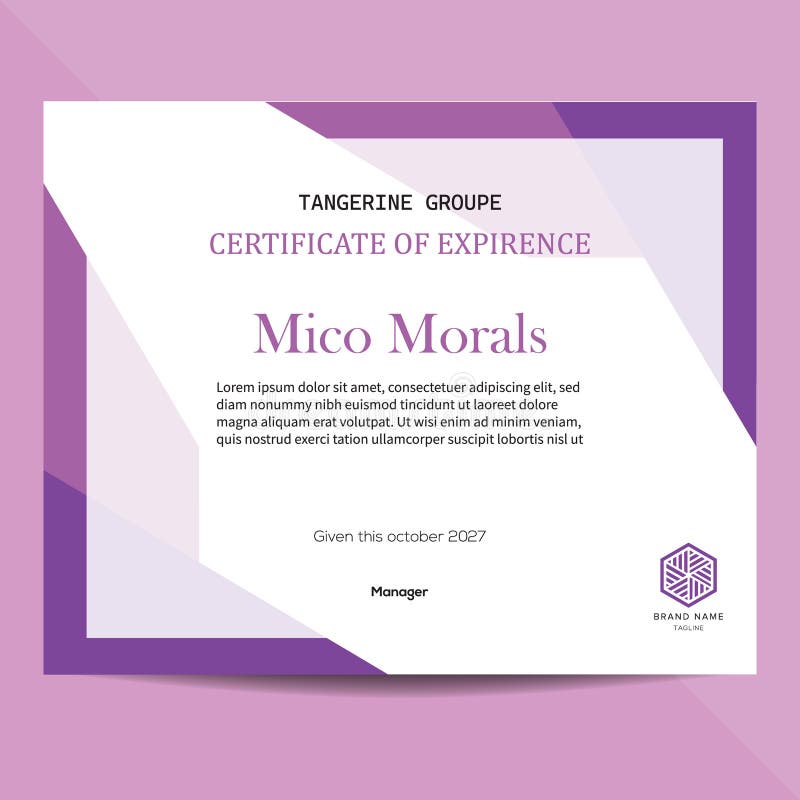 Experience Letter Template Editable Experience Letter Template Design