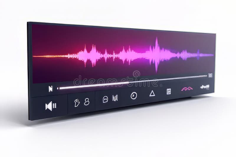Intuitive Audio Player Interface Immersive Sound Visualization and Control for Digital Music vector illustration