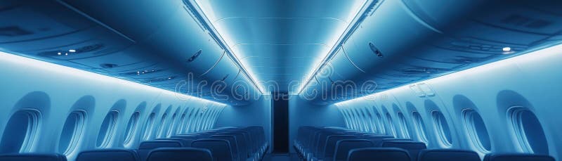 Experience the Thrill of Flight A Glimpse Inside a Modern Airplane Cabin Prepare for Your Joyful Journey with Comfort and vector illustration