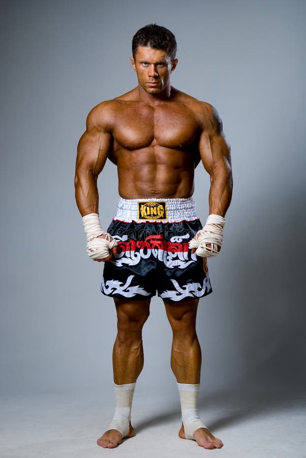 An Experienced Fighter Kickboxer Ready For A Fight. Stock Image Image 32572035