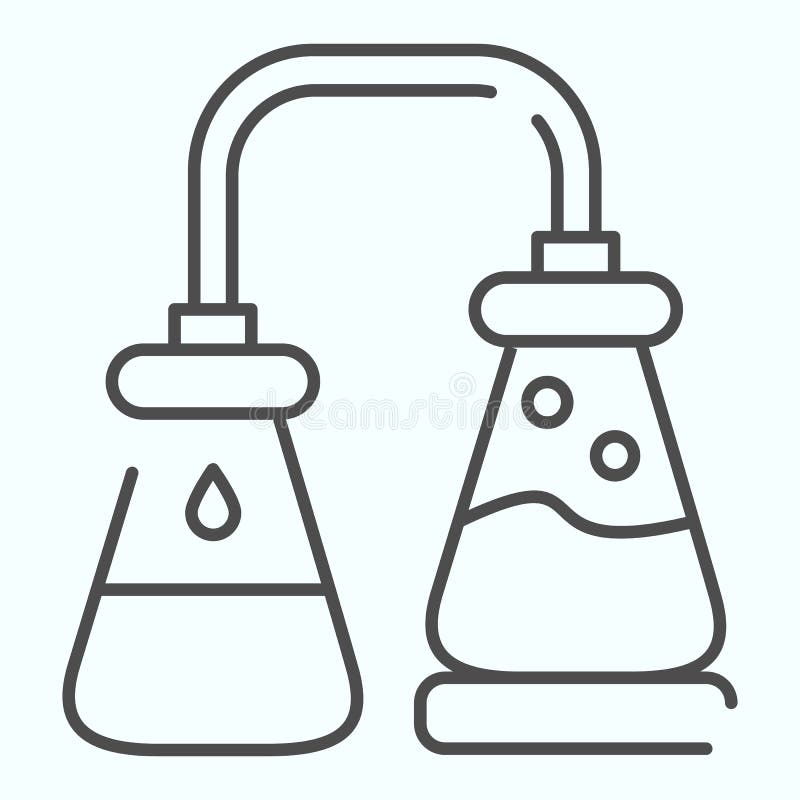 Download Experiment Lab Thin Line Icon. Chemical Experiment Vector Illustration Isolated On White ...