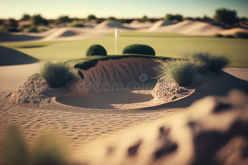 Experimentar la majestuosa belleza de un campo de golf cinematográfico con motor bokeh e irreal 5. Descubra el encanto sereno de un oasis de golf : la luz natural y la artesanía se reúnen en esta impresionante reflectación fotográfica generativa
