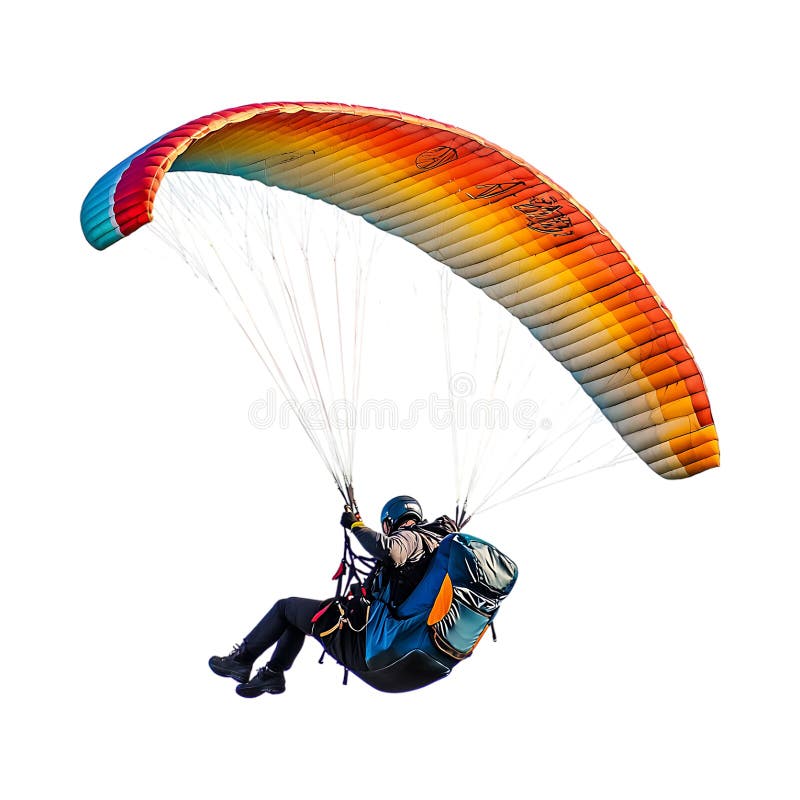 Experimente as Aventuras de Parapente Thrill em contexto transparente ilustração do vetor